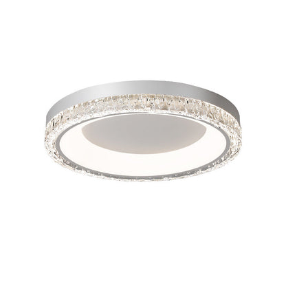 Contemporary Simplicity Hardware Acrylic Geometric Circle LED Flush Mount Ceiling Light For Bedroom