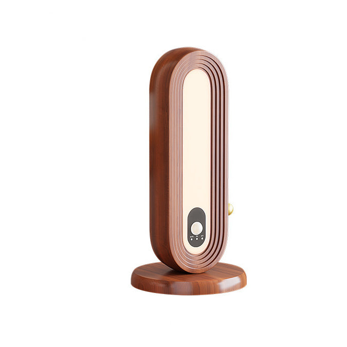 Modern Simplicity Solid Wood Oval Magnetic LED Intelligent Sensing Table Lamp For Bedroom