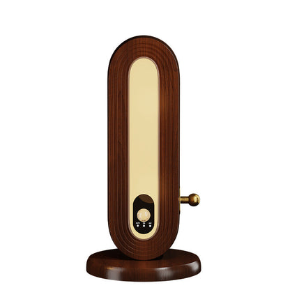Modern Simplicity Solid Wood Oval Magnetic LED Intelligent Sensing Table Lamp For Bedroom