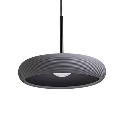 Contemporary Scandinavian Gypsum Geometric Ring LED Pendant Light For Living Room