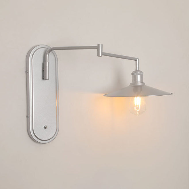 Contemporary Industrial Iron Conical Shade 1-Light Wall Sconce Lamp For Dining Room