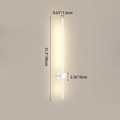 مصباح حائط LED بتصميم هندسي مستقيم من الألومنيوم بتصميم عصري بسيط لغرفة المعيشة 