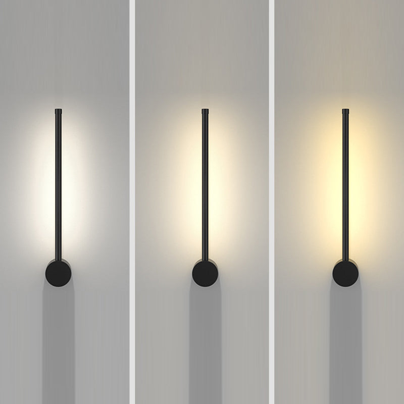 مصباح حائط LED بتصميم هندسي مستقيم من الألومنيوم بتصميم عصري بسيط لغرفة المعيشة 