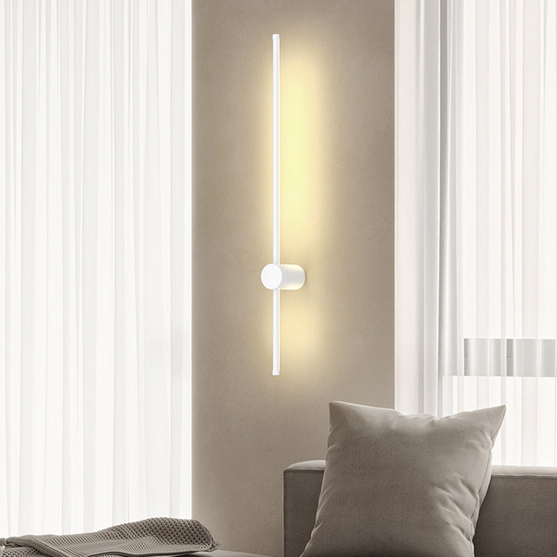 مصباح حائط LED بتصميم هندسي مستقيم من الألومنيوم بتصميم عصري بسيط لغرفة المعيشة 