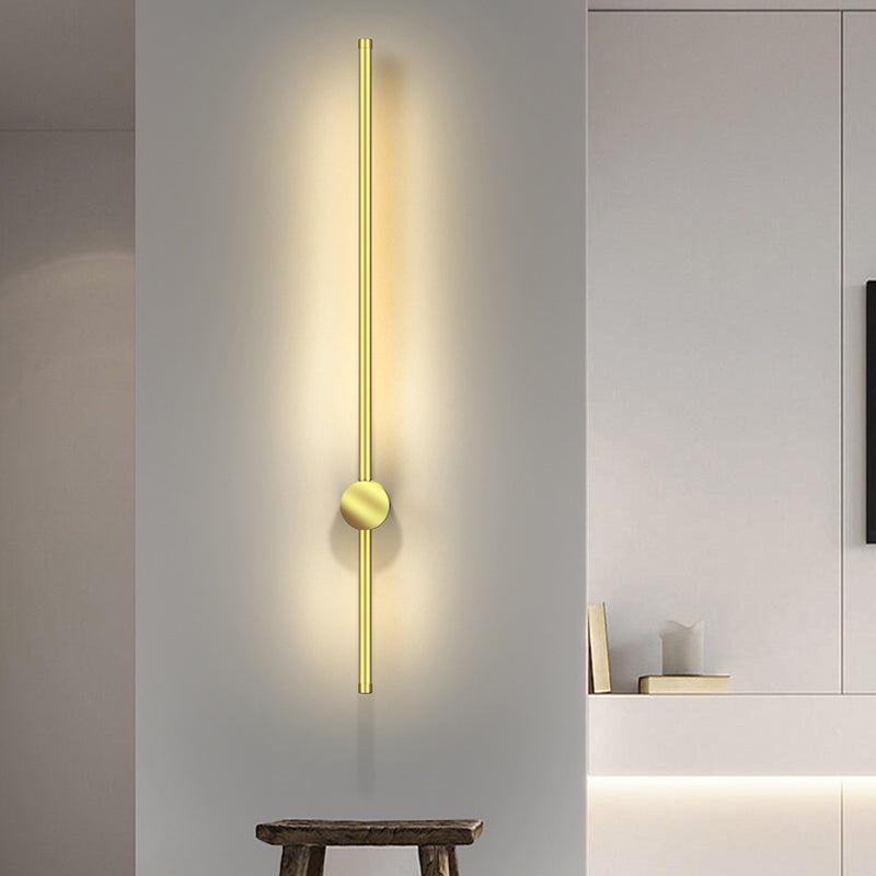مصباح حائط LED بتصميم هندسي مستقيم من الألومنيوم بتصميم عصري بسيط لغرفة المعيشة 