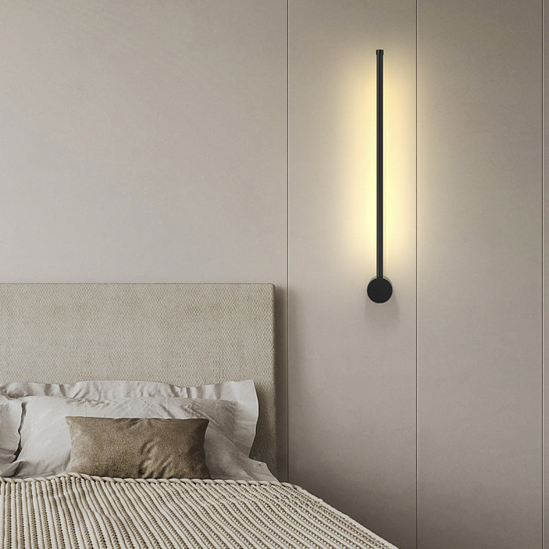 مصباح حائط LED بتصميم هندسي مستقيم من الألومنيوم بتصميم عصري بسيط لغرفة المعيشة 