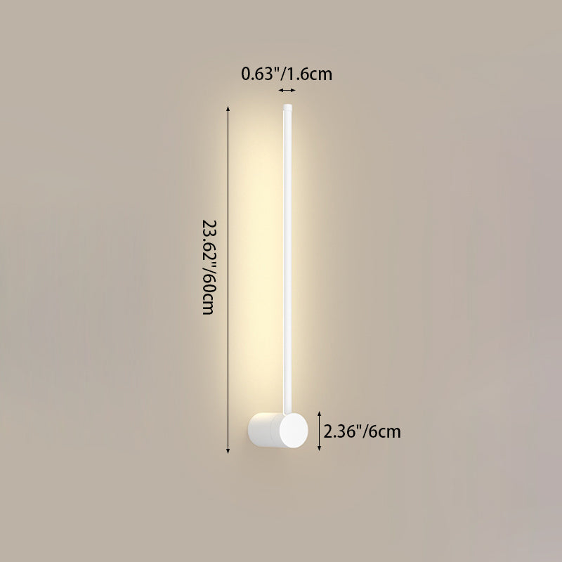 مصباح حائط LED بتصميم هندسي مستقيم من الألومنيوم بتصميم عصري بسيط لغرفة المعيشة 