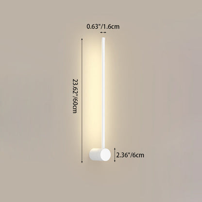 مصباح حائط LED بتصميم هندسي مستقيم من الألومنيوم بتصميم عصري بسيط لغرفة المعيشة 