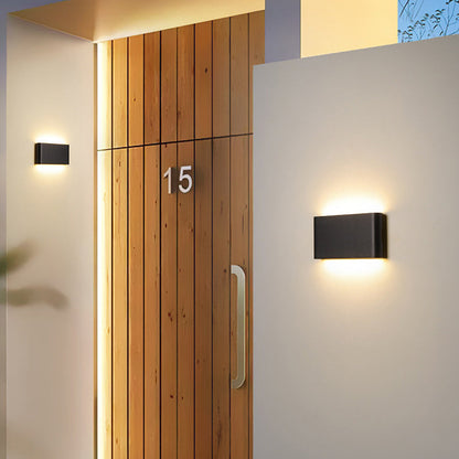 Modern Minimalist Waterproof Rectangle Aluminum LED Outdoor Wall Sconce Lamp For Outdoor Patio