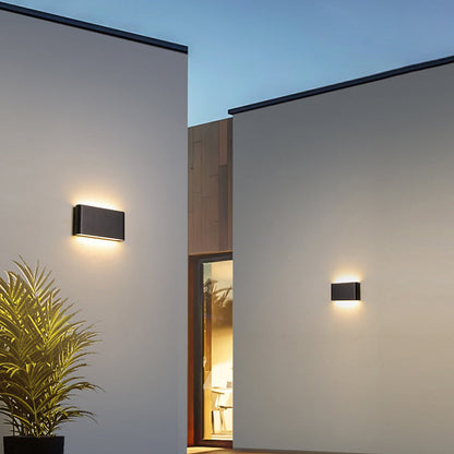 Modern Minimalist Waterproof Rectangle Aluminum LED Outdoor Wall Sconce Lamp For Outdoor Patio