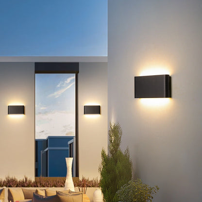 Modern Minimalist Waterproof Rectangle Aluminum LED Outdoor Wall Sconce Lamp For Outdoor Patio