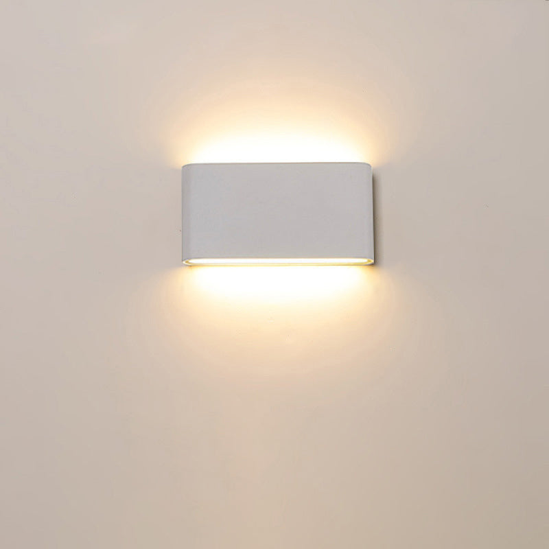 Modern Minimalist Waterproof Rectangle Aluminum LED Outdoor Wall Sconce Lamp For Outdoor Patio