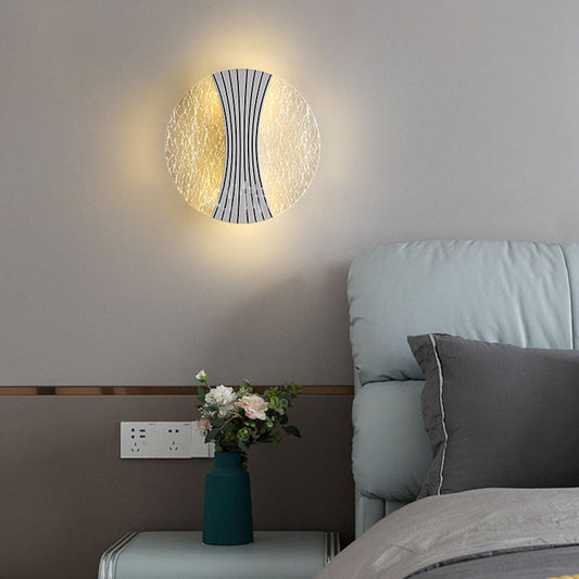 مصباح حائط LED بتصميم هندسي مربع الشكل من الأكريليك بتصميم معاصر فاخر بنسيج تموج الماء لغرفة المعيشة 