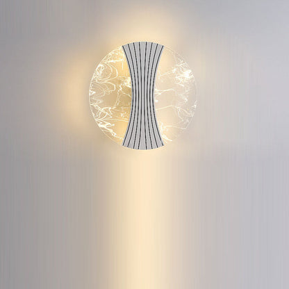 Contemporary Luxury Water Ripple Texture Geometric Square Acrylic Shade LED Wall Sconce Lamp For Living Room