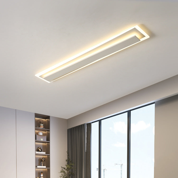 مصباح سقف LED عصري من الألومنيوم والأكريليك بتصميم خط مستقيم لغرفة النوم 