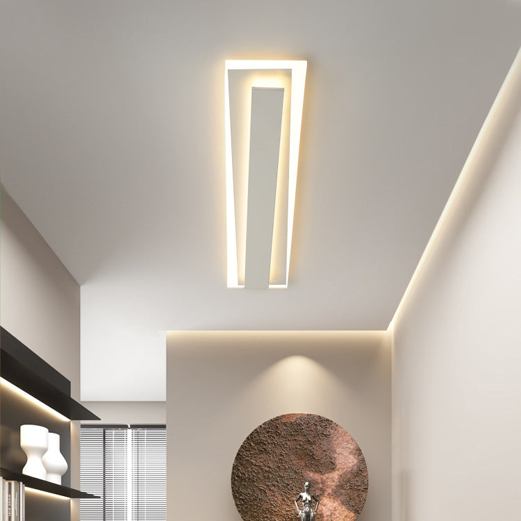 مصباح سقف LED عصري من الألومنيوم والأكريليك بتصميم خط مستقيم لغرفة النوم 