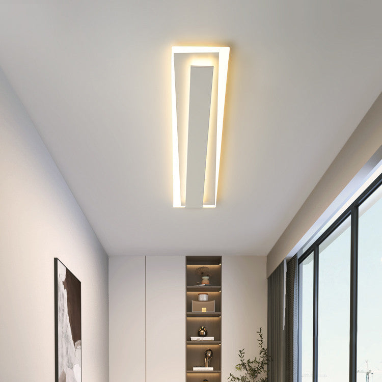 مصباح سقف LED عصري من الألومنيوم والأكريليك بتصميم خط مستقيم لغرفة النوم 