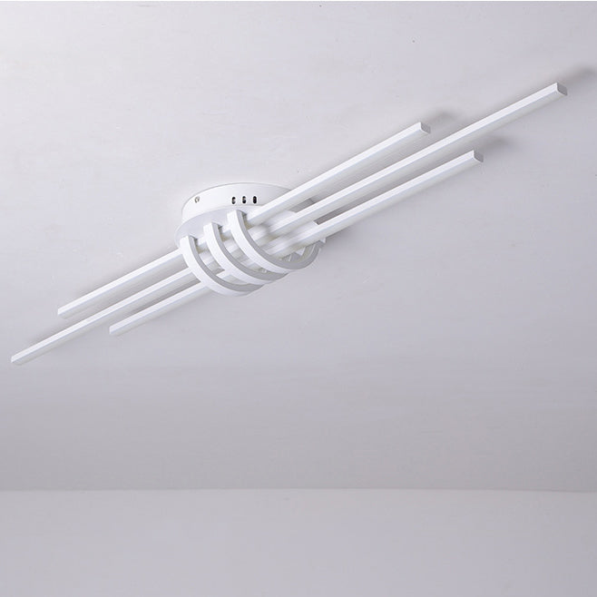 مصباح سقف LED مدمج بشريط طويل من الألومنيوم بتصميم عصري بسيط لغرفة النوم