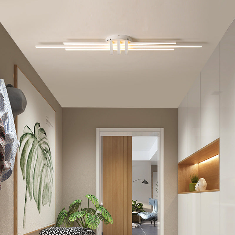 مصباح سقف LED مدمج بشريط طويل من الألومنيوم بتصميم عصري بسيط لغرفة النوم