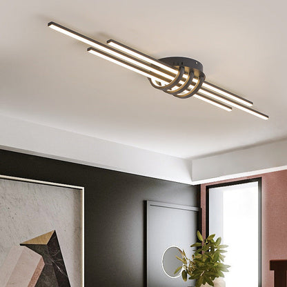 مصباح سقف LED مدمج بشريط طويل من الألومنيوم بتصميم عصري بسيط لغرفة النوم