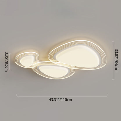 Contemporary Simplicity Iron PE Round Shade LED Flush Mount Ceiling Light For Bedroom