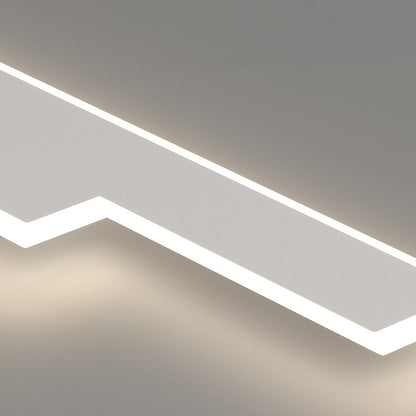 Modern Minimalist Grille Long Strip Acrylic Iron LED Spotlight Flush Mount Ceiling Light For Bedroom