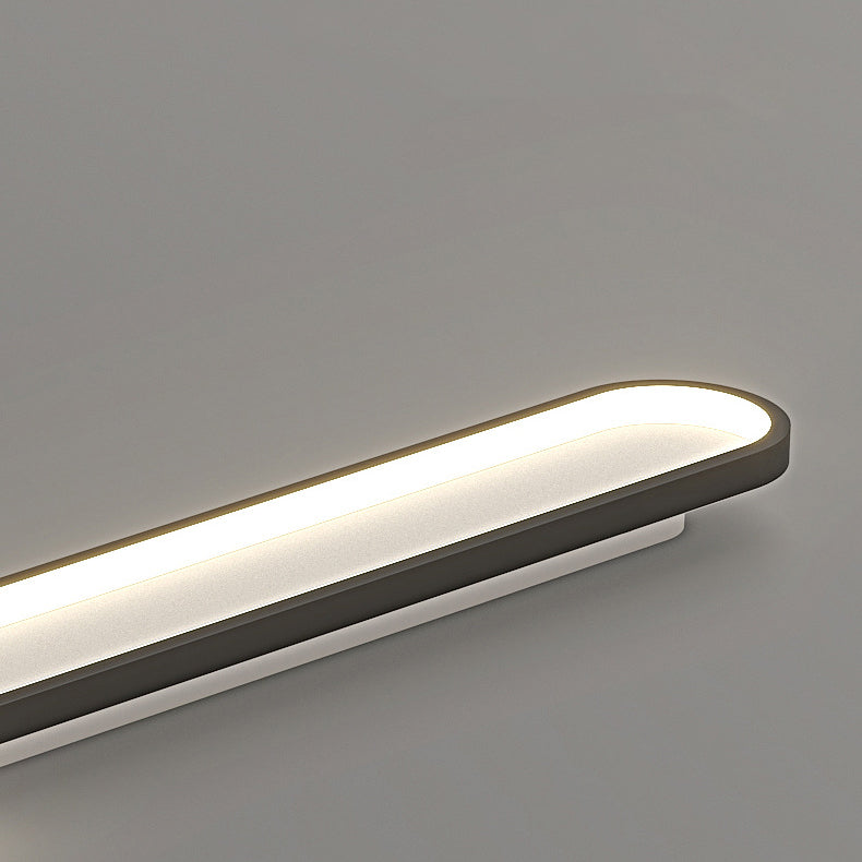 Modern Minimalist Grille Long Strip Acrylic Iron LED Spotlight Flush Mount Ceiling Light For Bedroom