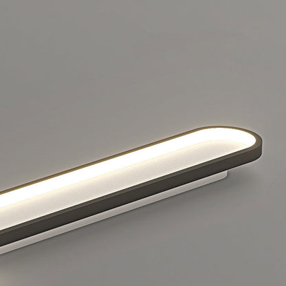 Modern Minimalist Grille Long Strip Acrylic Iron LED Spotlight Flush Mount Ceiling Light For Bedroom