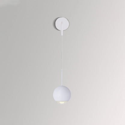 Contemporary Scandinavian Iron Aluminum Globe Ball Acrylic Shade LED Wall Sconce Lamp For Living Room