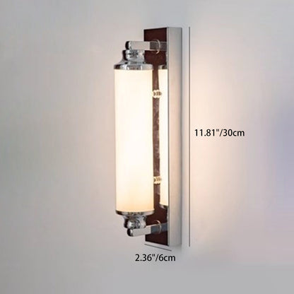 مصباح حائط LED عمودي من الفولاذ المقاوم للصدأ بتصميم نورديك عصري لغرفة المعيشة 