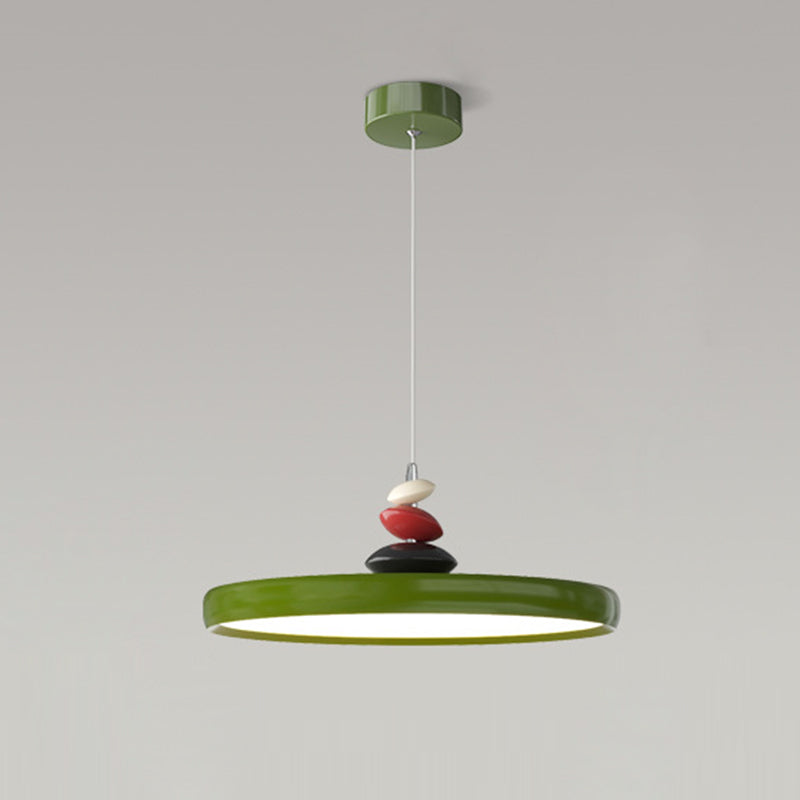 Contemporary Scandinavian Aluminum Iron Round LED Pendant Light For Living Room