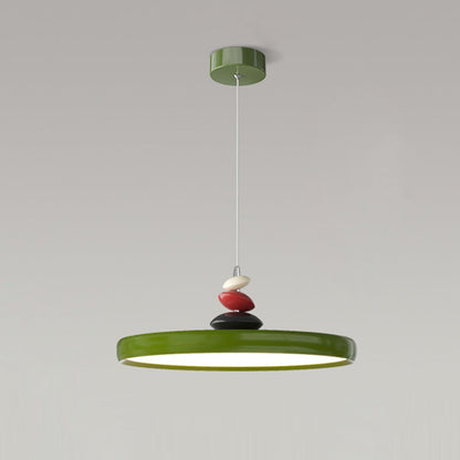 Contemporary Scandinavian Aluminum Iron Round LED Pendant Light For Living Room