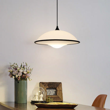 Contemporary Nordic Flying Saucer Iron Acrylic 1-Light Pendant Light For Living Room