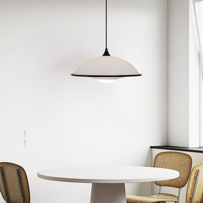 Contemporary Nordic Flying Saucer Iron Acrylic 1-Light Pendant Light For Living Room
