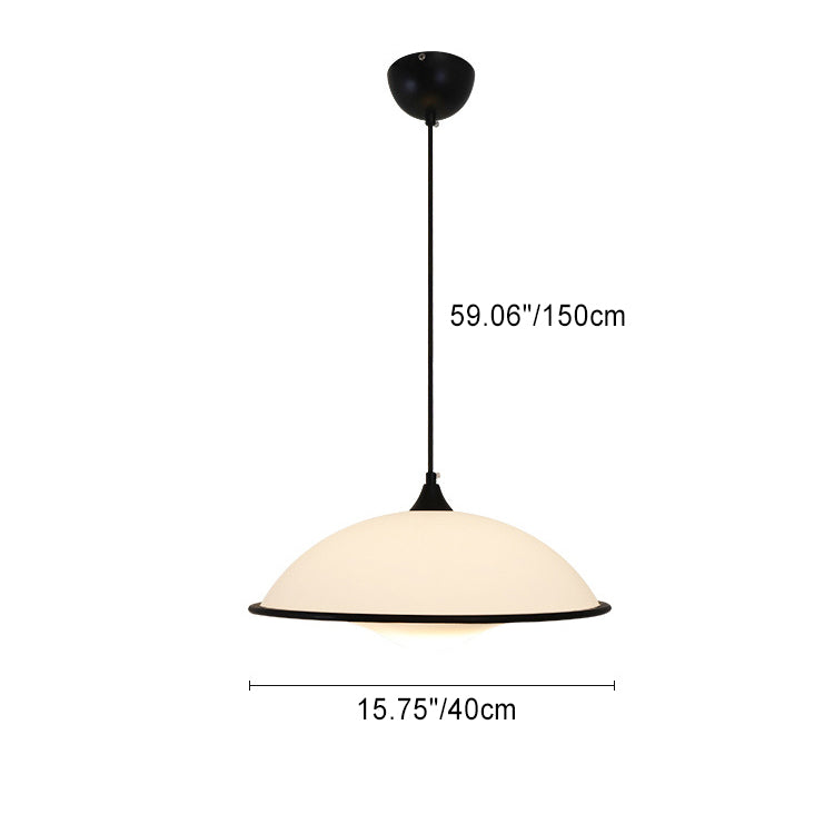 Contemporary Nordic Flying Saucer Iron Acrylic 1-Light Pendant Light For Living Room