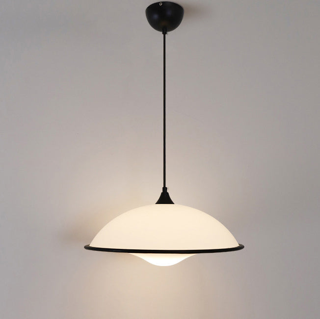 Contemporary Nordic Flying Saucer Iron Acrylic 1-Light Pendant Light For Living Room