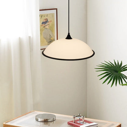Contemporary Nordic Flying Saucer Iron Acrylic 1-Light Pendant Light For Living Room
