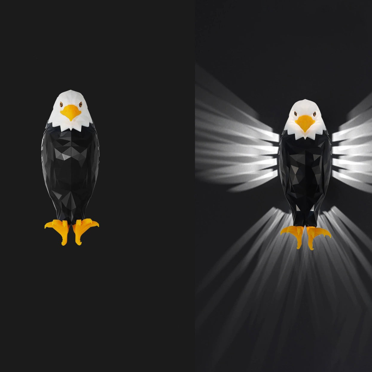 Contemporary Creative Bald Eagle Projector USB Rechargeable LED Magnetic Wall Sconce Lamp Night Light For Bedroom