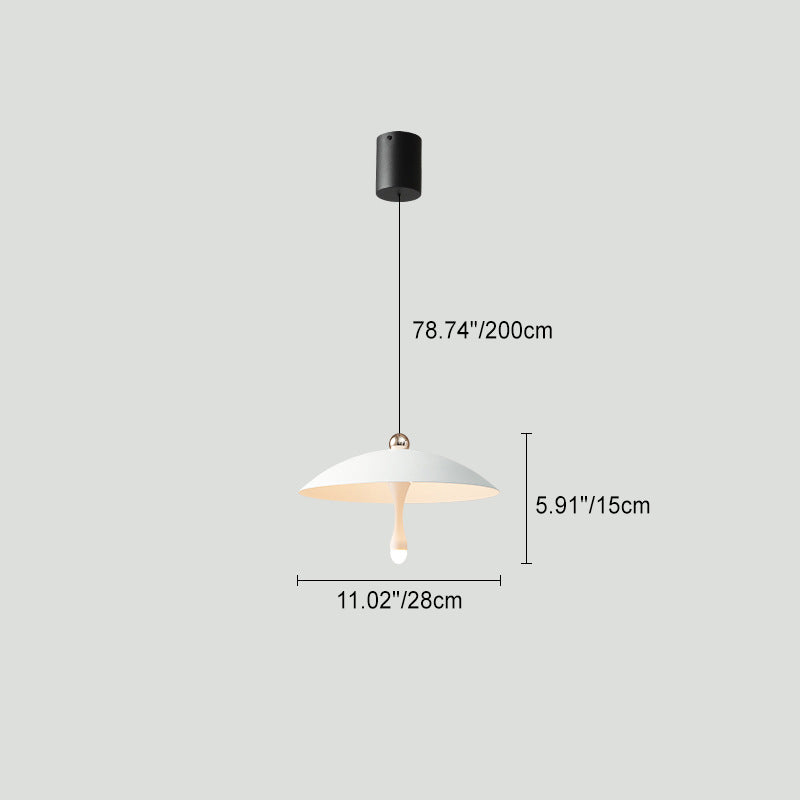 Contemporary Scandinavian Aluminum Acrylic Round LED Pendant Light For Living Room