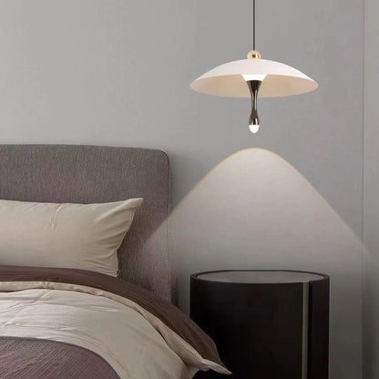 Contemporary Scandinavian Aluminum Acrylic Round LED Pendant Light For Living Room