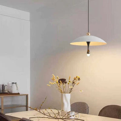 Contemporary Scandinavian Aluminum Acrylic Round LED Pendant Light For Living Room