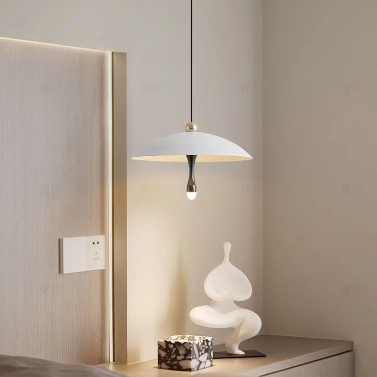 Contemporary Scandinavian Aluminum Acrylic Round LED Pendant Light For Living Room