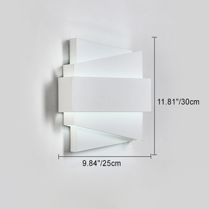 Contemporary Simplicity Iron Geometric Irregular Square LED Wall Sconce Lamp For Dining Room