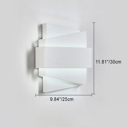 Contemporary Simplicity Iron Geometric Irregular Square LED Wall Sconce Lamp For Dining Room