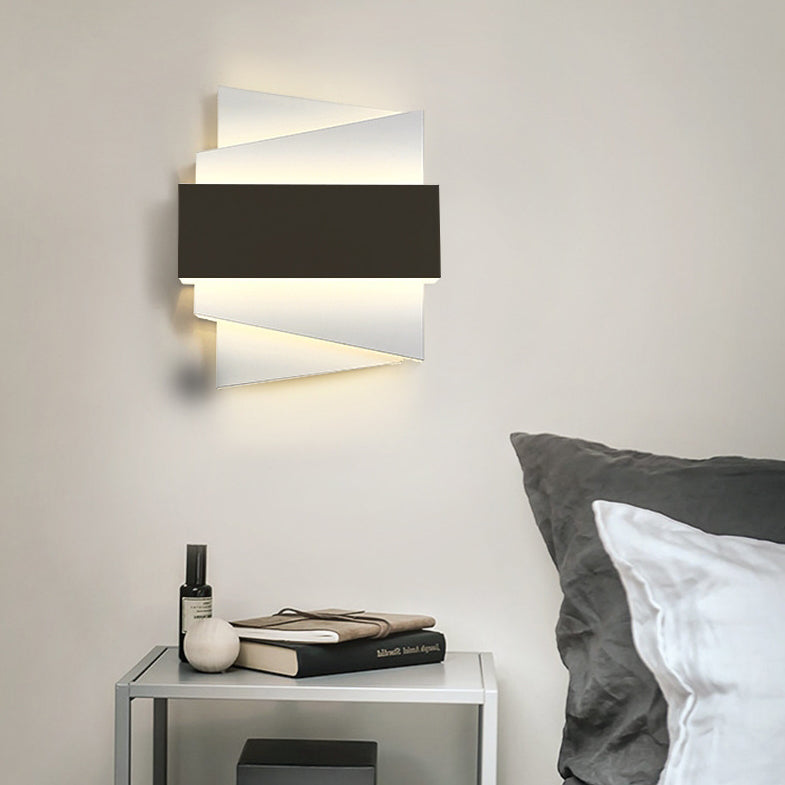 Contemporary Simplicity Iron Geometric Irregular Square LED Wall Sconce Lamp For Dining Room