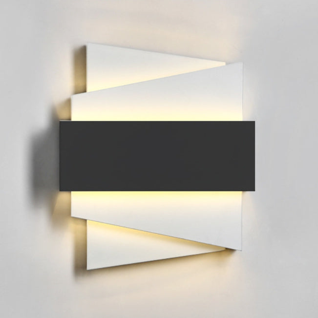 Contemporary Simplicity Iron Geometric Irregular Square LED Wall Sconce Lamp For Dining Room