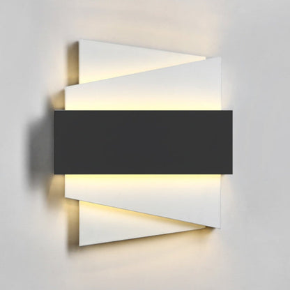 Contemporary Simplicity Iron Geometric Irregular Square LED Wall Sconce Lamp For Dining Room
