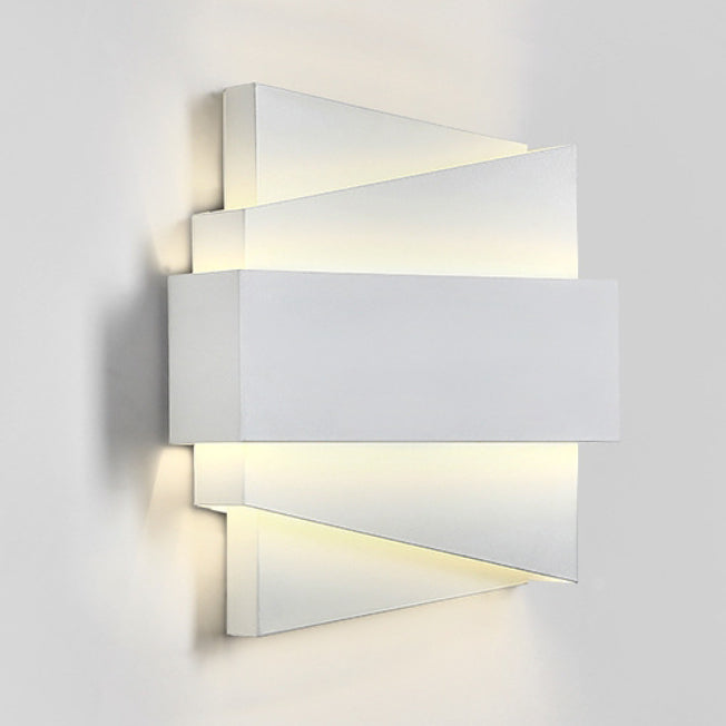 Contemporary Simplicity Iron Geometric Irregular Square LED Wall Sconce Lamp For Dining Room