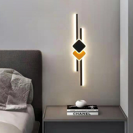 مصباح حائط LED بتصميم خطي طويل من الألومنيوم بتصميم عصري بسيط لغرفة الطعام 