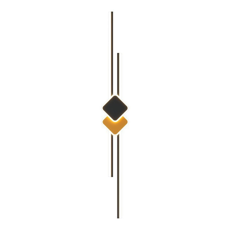Modern Minimalist Aluminum Long Strip Linear Bar LED Wall Sconce Lamp For Dining Room